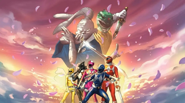 Usagi Yojimbo and the Mighty Morphin Power Rangers crossover artwork