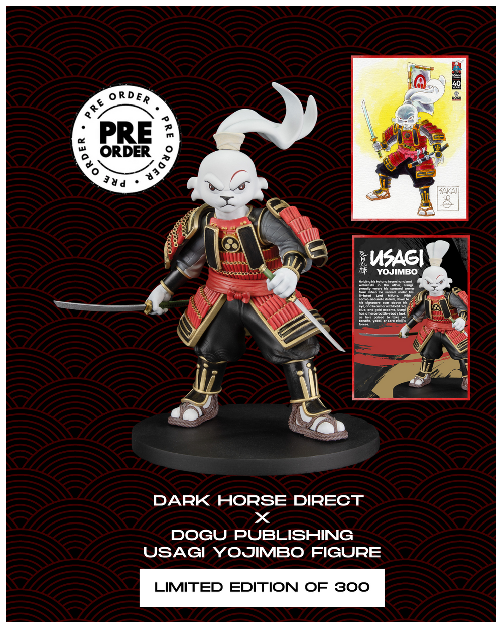 兎用心棒 40周年記念フィギュア — Dark Horse Direct × Dogu エディション